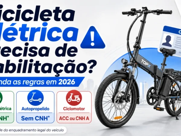 Bicicleta elétrica precisa de habilitação em 2026