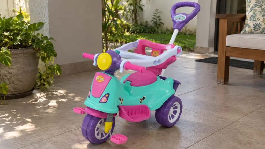 Triciclo Infantil Avespa é Bom? Vale a Pena? Review 2026 6 Triciclo Avespa com empurrador removível